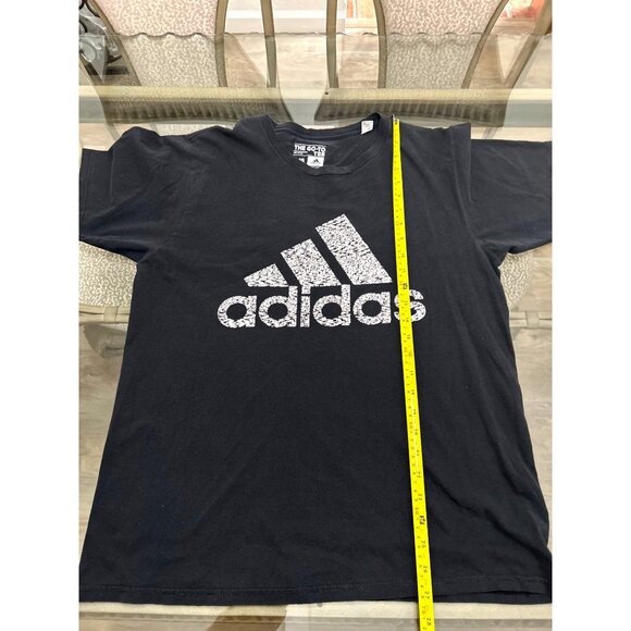 Adidas Mens Black The Go-To Tee L/G 100% Cotton Short Sleeve Casual T-Shirt - Picture 7 of 7
